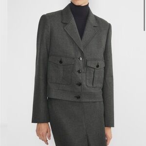 Aritzia Wilfred color Heather Charcoal Adelaide Jacket